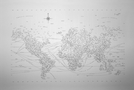 La carte du monde en typographie