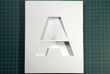 Typographie papier en relief par Bianca Chang