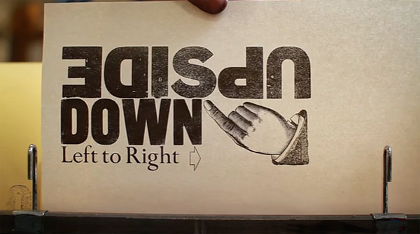 Upside Down, Left To Right: A Letterpress Film