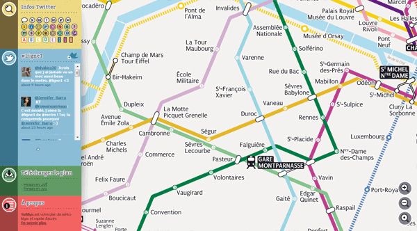 Sublyn Plan du metro Paris