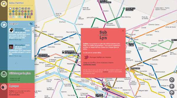 Sublyn Plan du metro Paris