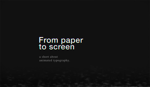 FROM PAPER TO SCREEN