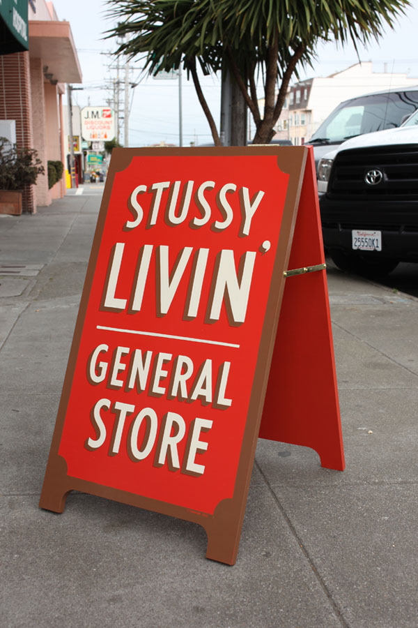 STUSSY Livin' GENERAL STORE, Sign Painting by Jeff Canham