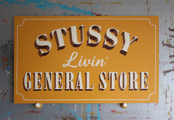 STUSSY Livin' GENERAL STORE, Sign Painting by Jeff Canham