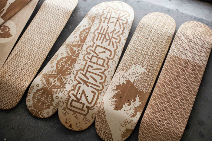 Magnetic Kitchen lasercut skateboard