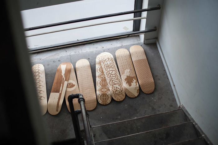 Magnetic Kitchen lasercut skateboard