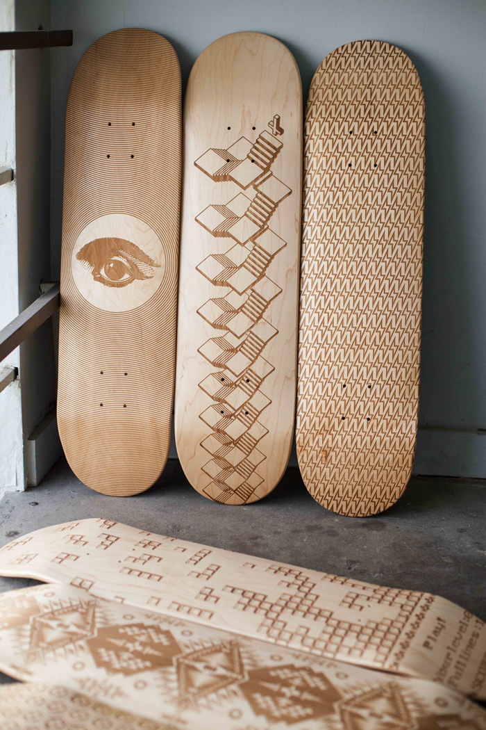 Magnetic Kitchen lasercut skateboard