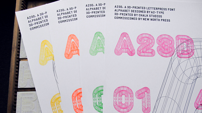 A23D: A 3D-Printed Letterpress Font