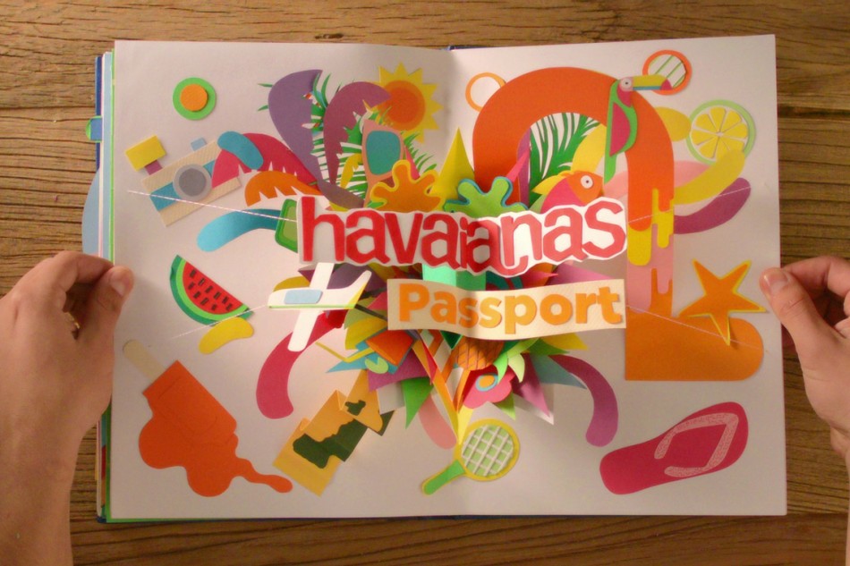 Noelia Lozano papercraft HAVAIANAS PASSPORT