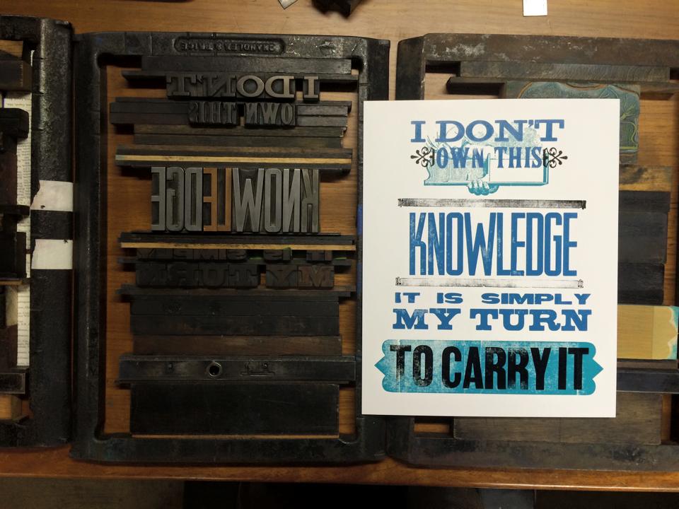 Pressing on Letterpress film