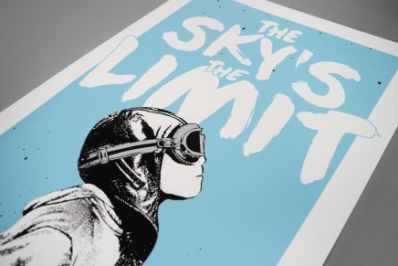 Les coulisses de l’impression sur affiche d’une oeuvre du street artist NME « The Sky’s The Limit »