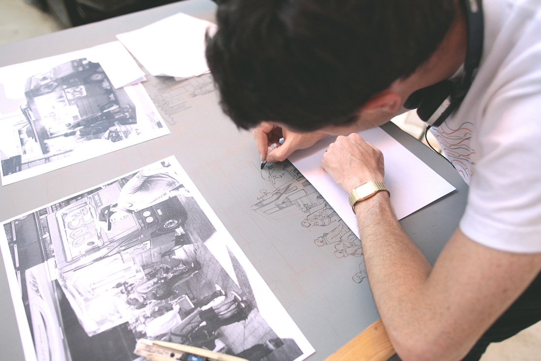Zoer Velvet Street food Lithographie