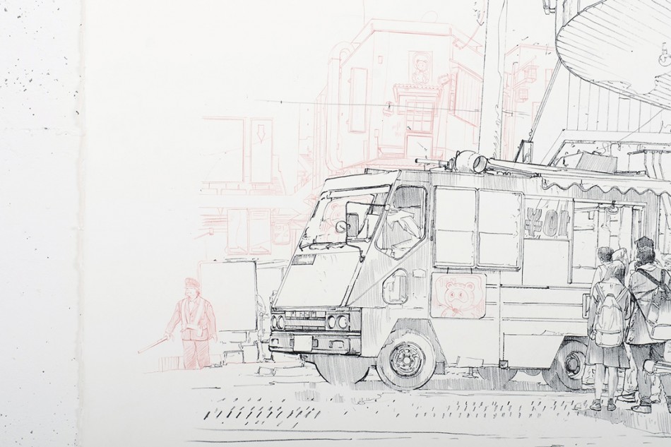 Zoer Velvet Street food Lithographie