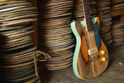 Prisma Guitars : des guitares fabriquées à base de skateboards