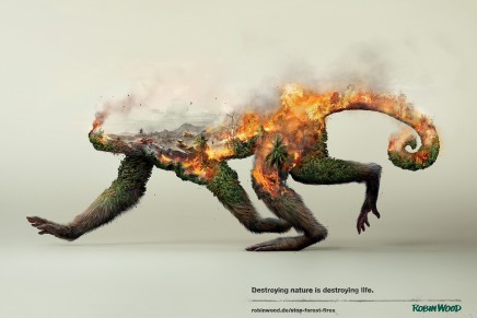 Destroying nature is destroying life, une campagne d’affichage percutante